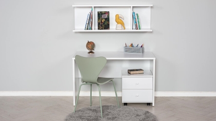 סט שולחן כתיבה ויחידת מדפים נועם