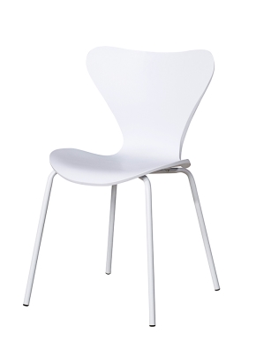 כסא פלסטיק טוסקנה בצבע לבן | רגלי מתכת