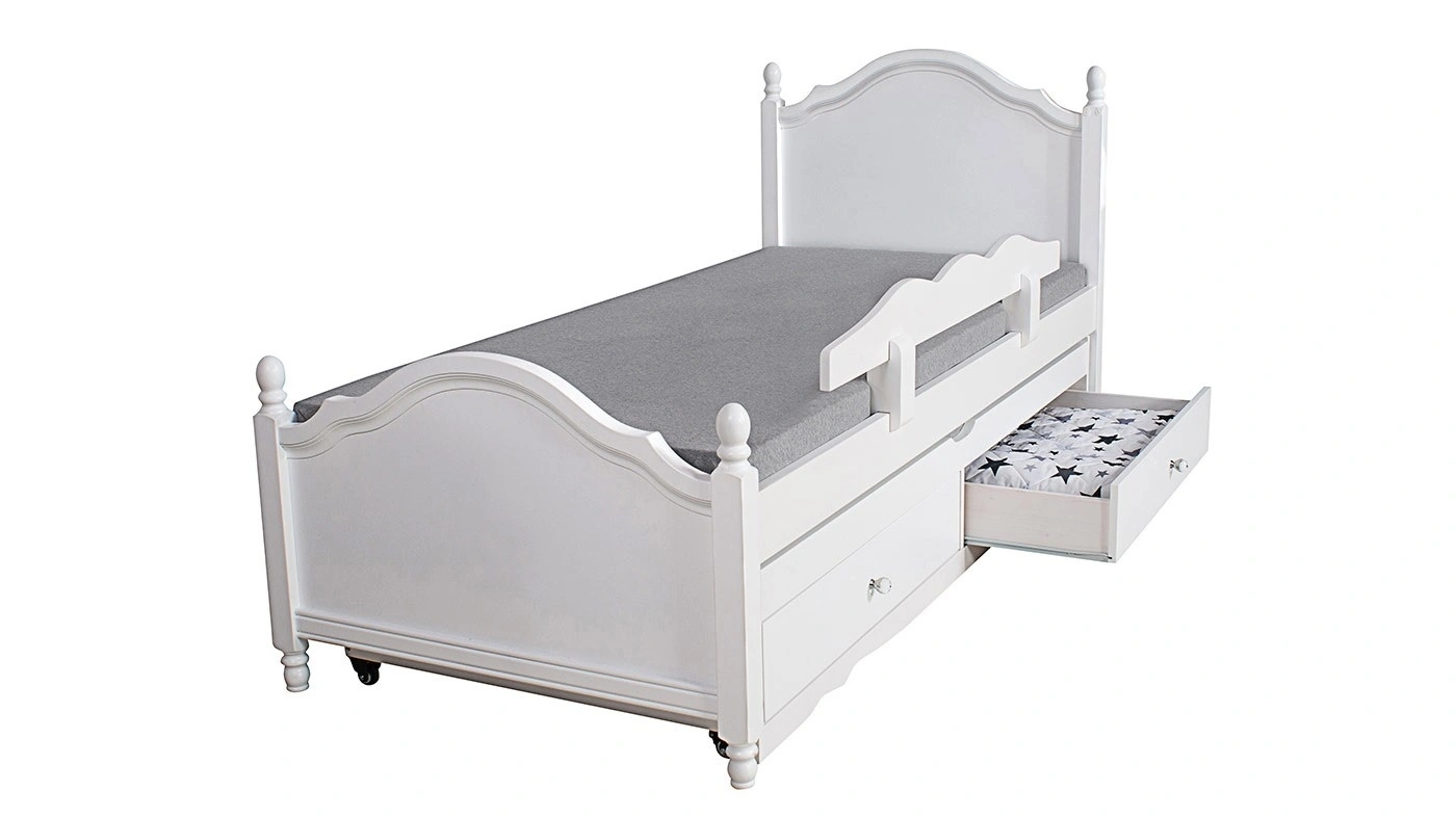 מיטת ילדים נויה רוחב 90 ס"מ | צבע לבן אטום