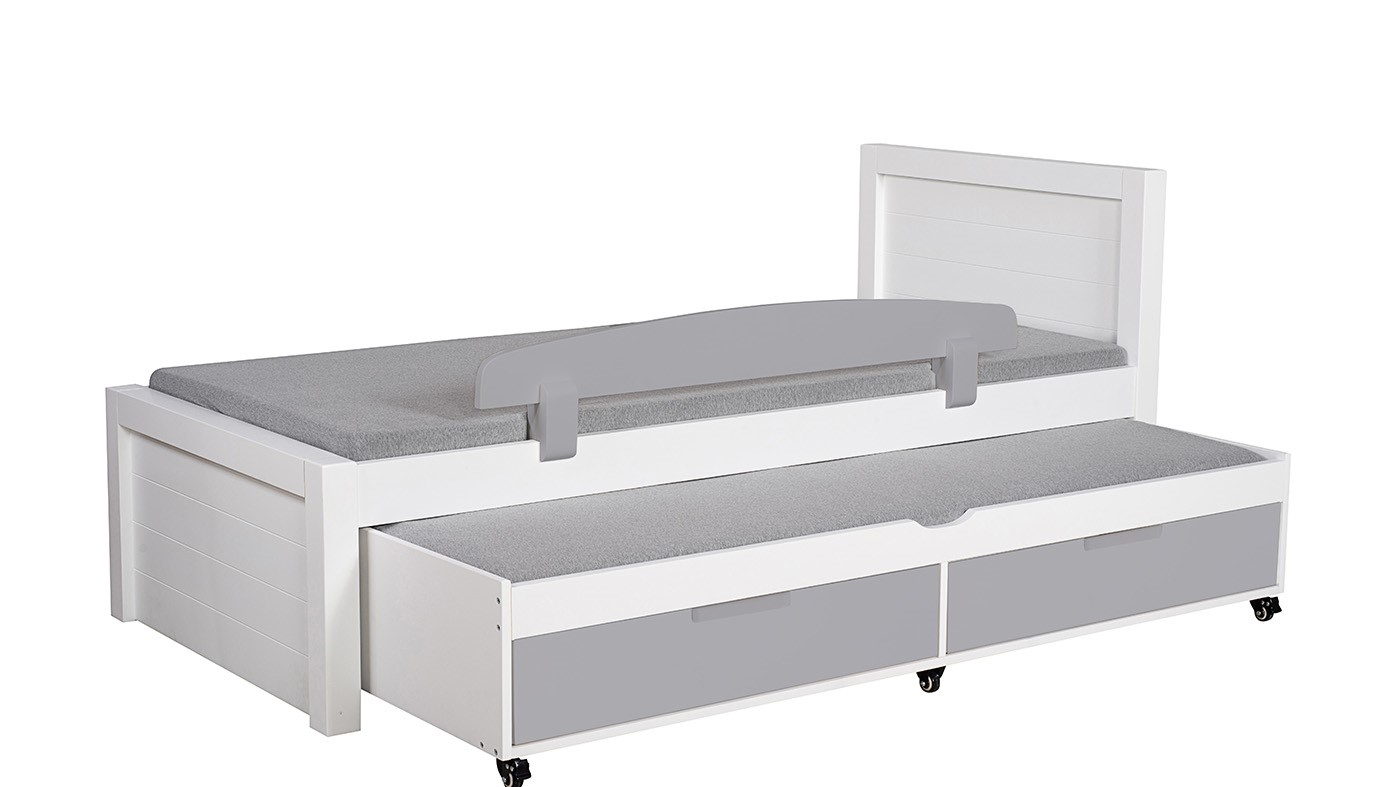 מיטת ילדים דור רוחב 90 ס"מ | צבע לבן אטום