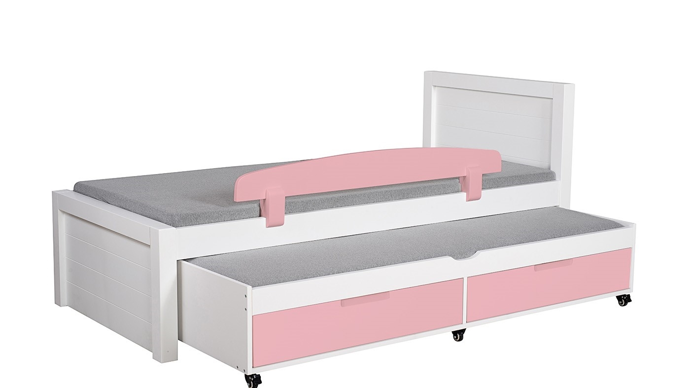 מיטת ילדים דור רוחב 90 ס"מ | צבע לבן אטום