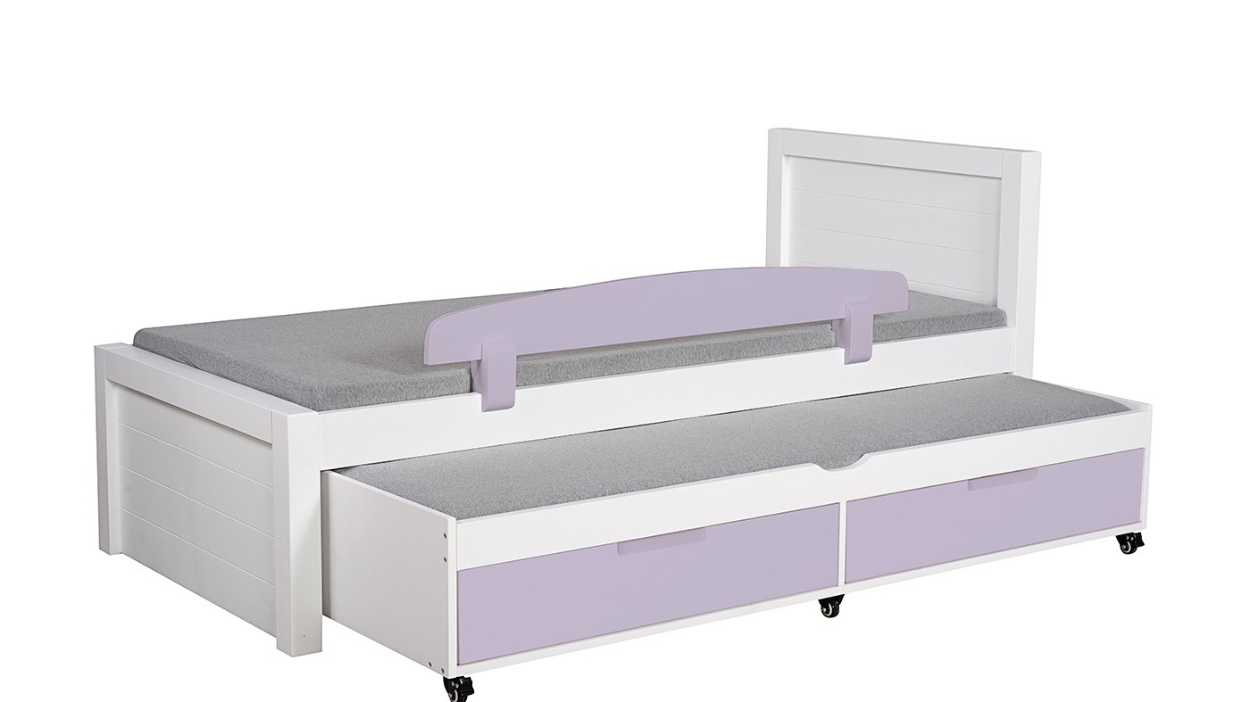 מיטת ילדים דור רוחב 90 ס"מ | צבע לבן אטום