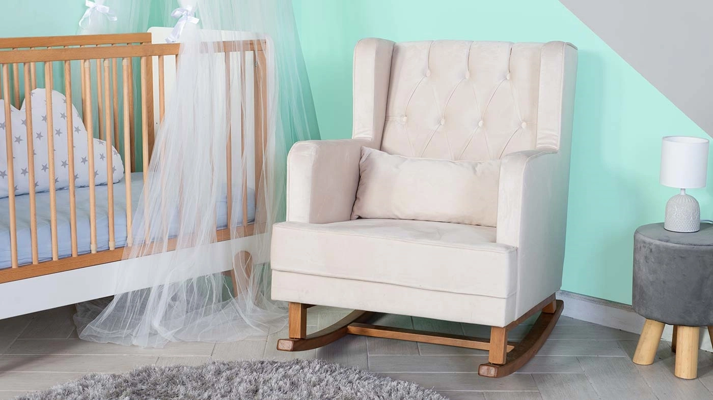 כורסת הנקה נדנדה CALMO | צבע שמנת