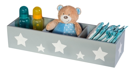 ארגונית לשידת החתלה | אפור כוכבים