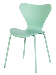 כסא פלסטיק טוסקנה בצבע מנטה | רגלי מתכת