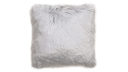 כרית נוי מרובעת פרווה צבע אפור