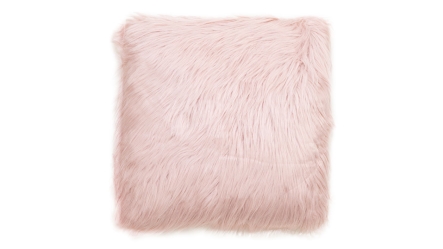 כרית נוי מרובעת פרווה צבע ורוד