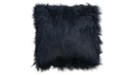 כרית נוי מרובעת פרווה צבע שחור