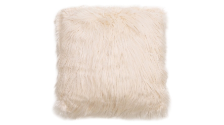 כרית נוי מרובעת פרווה צבע לבן