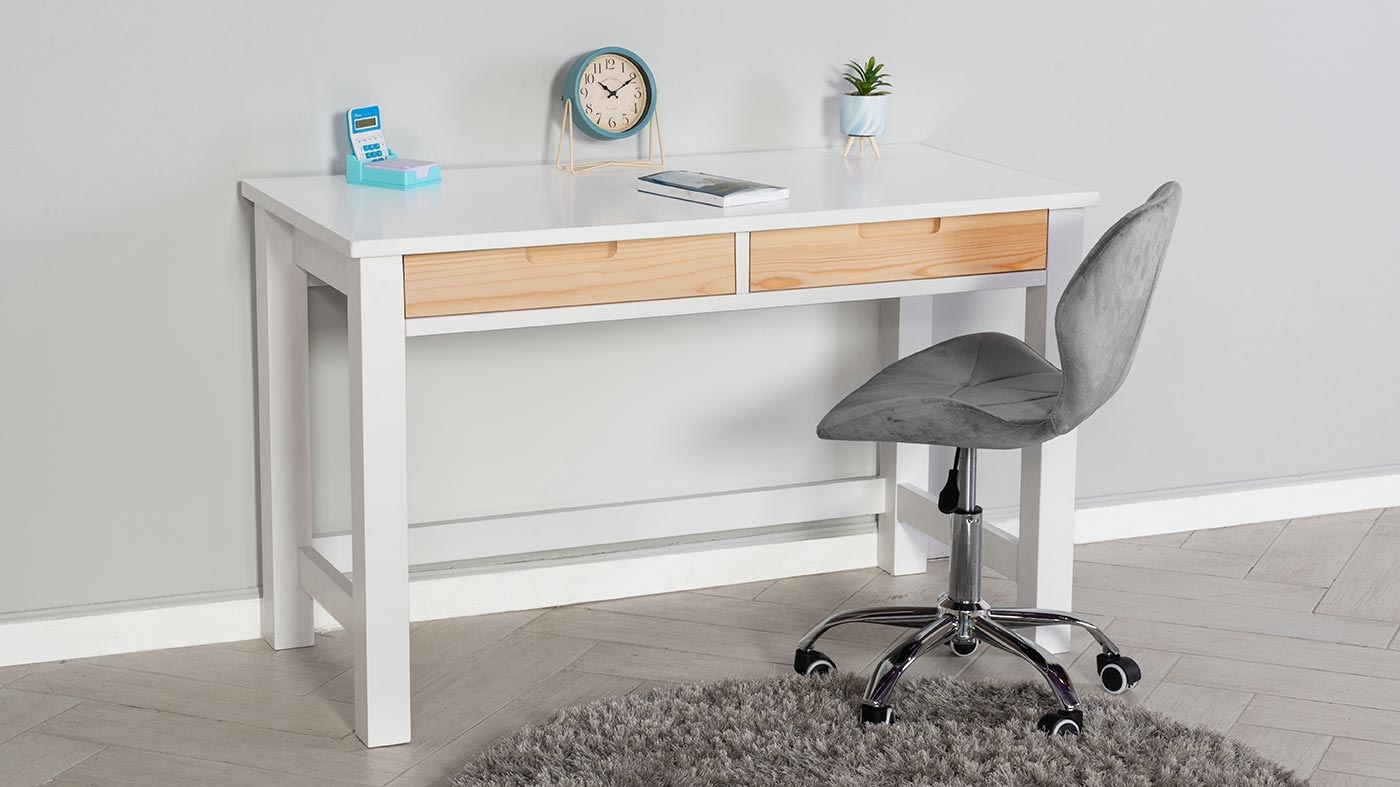 שולחן כתיבה לילדים אופיר צבע לבן אטום