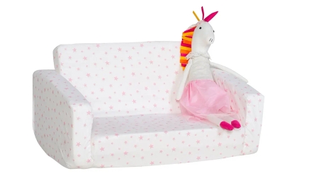 ספונת נפתחת | לבן כוכבים ורודים