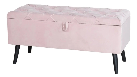 הדום ספסל קפיטונג' עם אחסון | ורוד