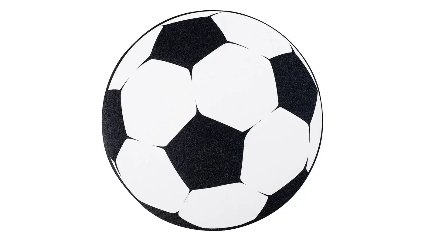 משטח לשולחן יצירה עגול | כדורגל