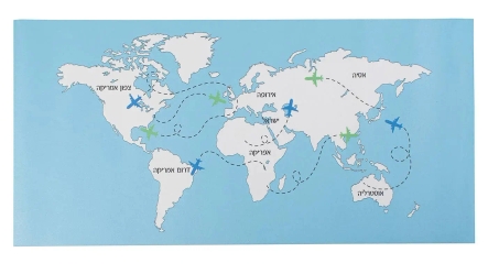 משטח לשולחן כתיבה 55*110 | מפת העולם