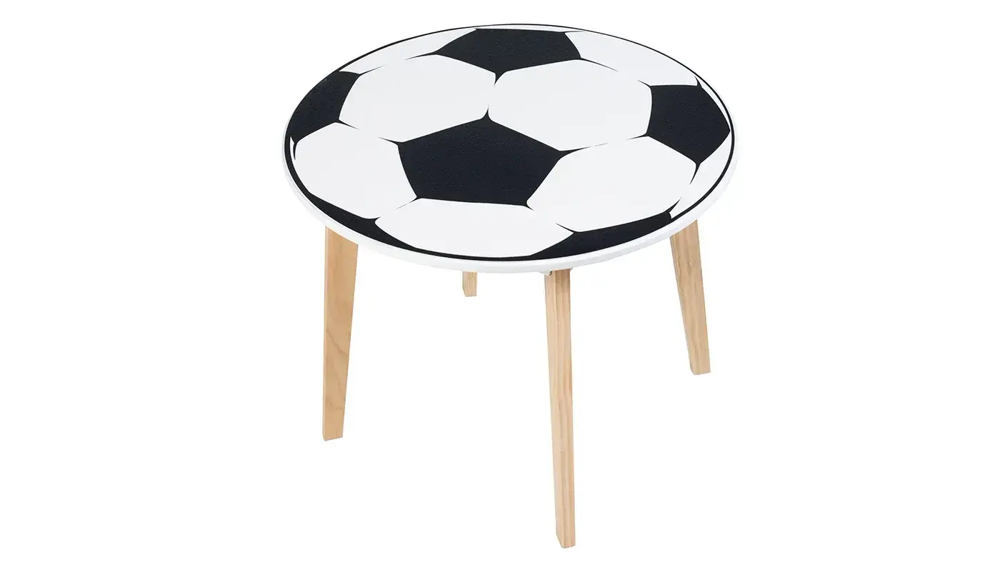 משטח לשולחן יצירה עגול | כדורגל