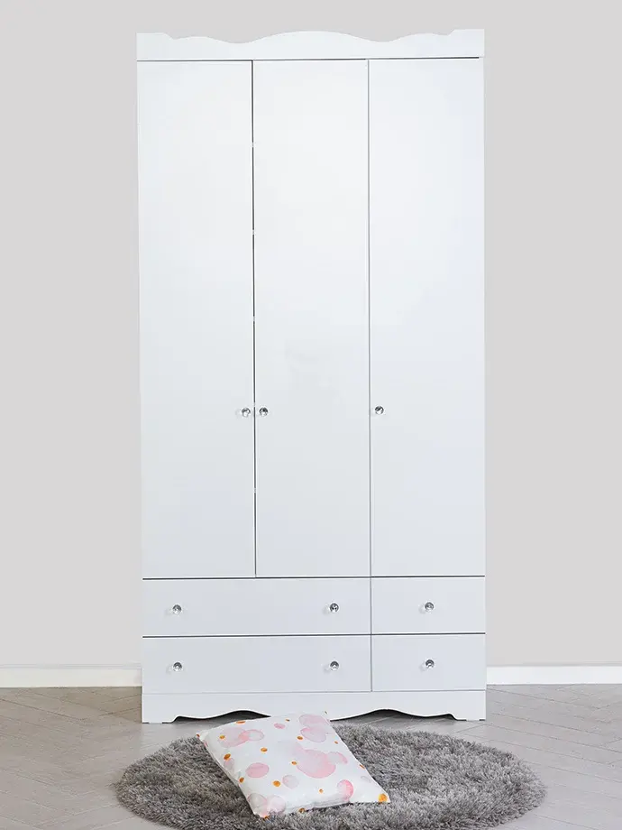 ארון ילדים נועם 3 דלתות | צבע לבן