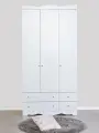 ארון ילדים נועם 3 דלתות | צבע לבן