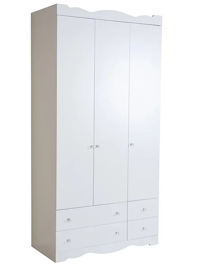 ארון ילדים נועם 3 דלתות | צבע לבן