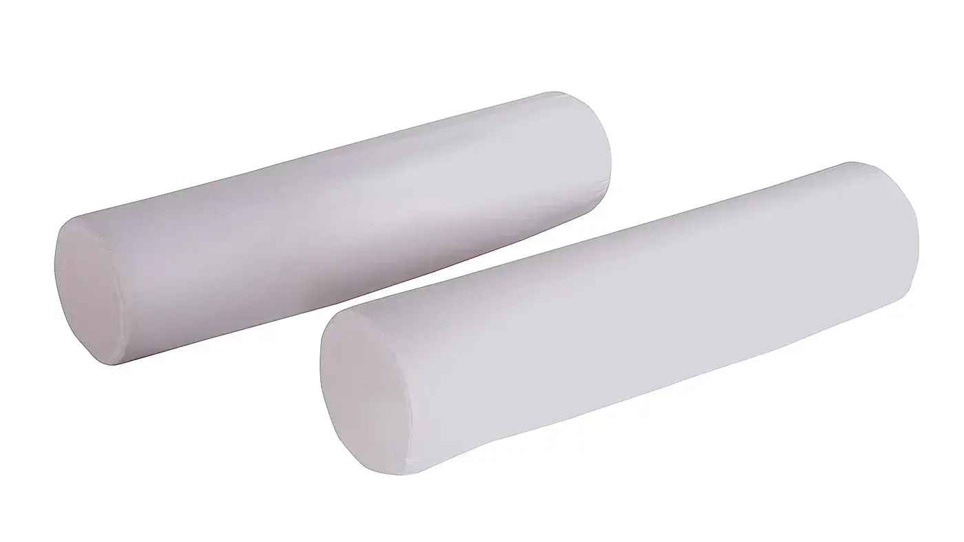 זוג כריות נוי גליל | צבע לבן