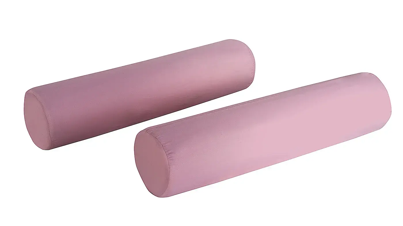 זוג כריות נוי גליל | צבע ורוד