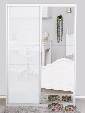 ארון ילדים הזזה כרמל עם דלת זכוכית ומראה