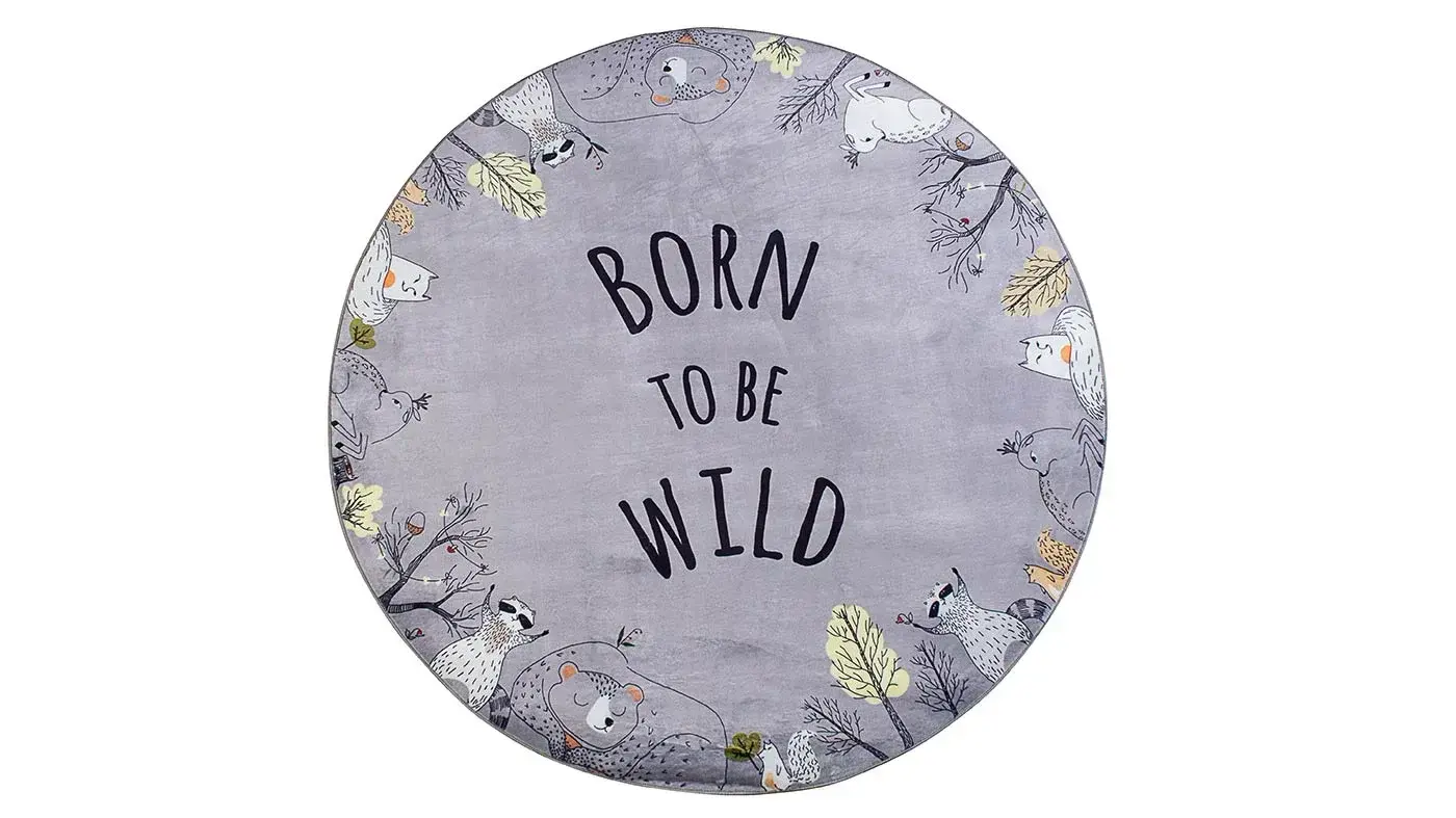 שטיח עגול | הדפס חיות ביער