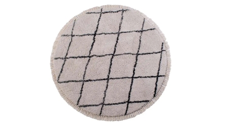שטיח בוהו עגול | אייבורי