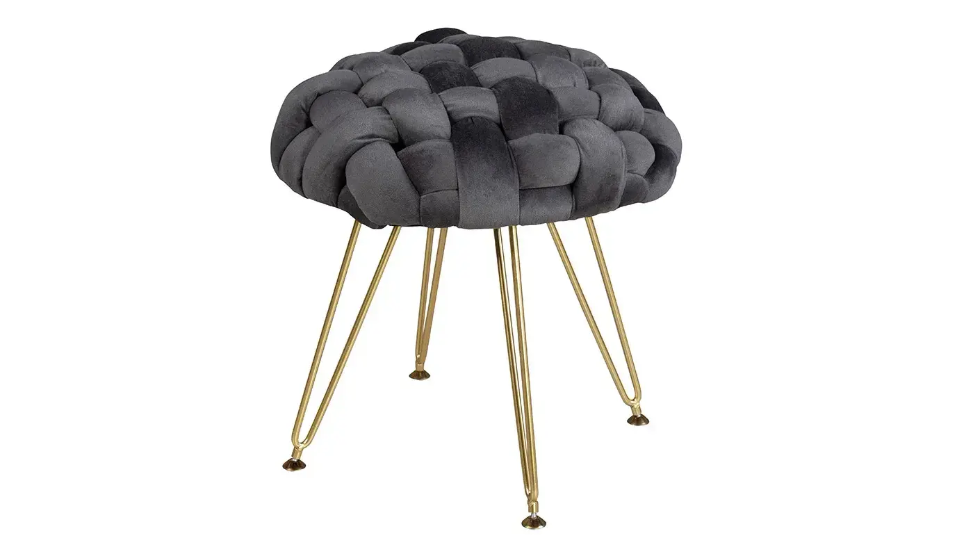 הדום קלוע אפור | רגלי מתכת