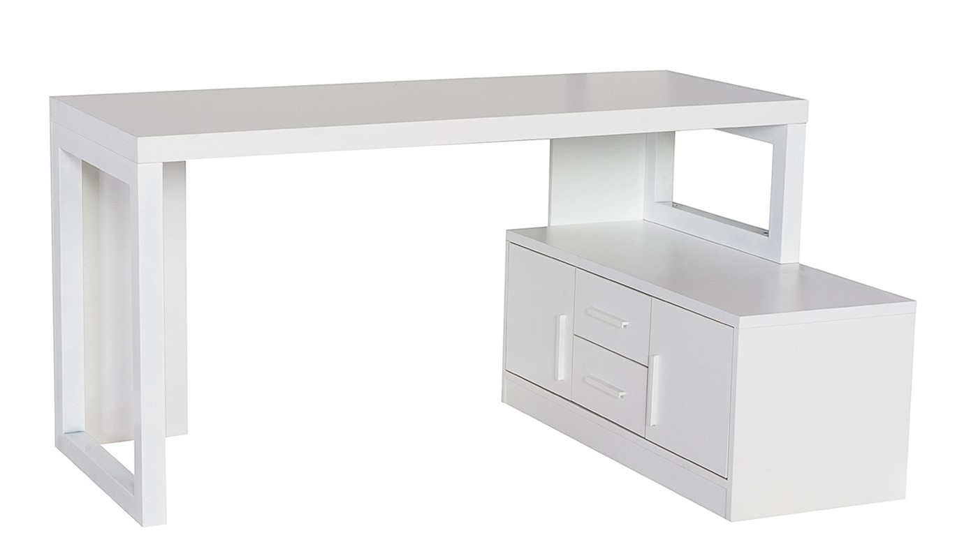 שולחן כתיבה פינתי אור | לבן