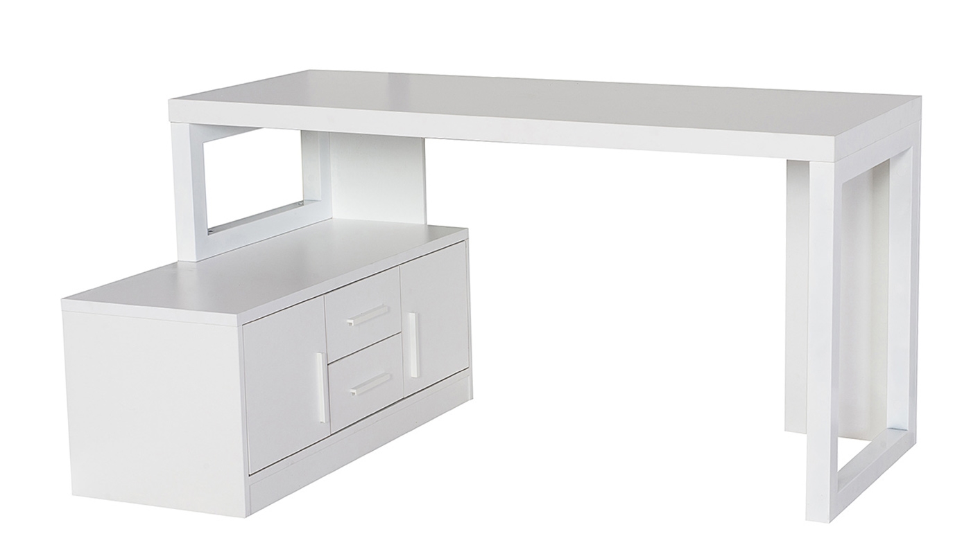 שולחן כתיבה פינתי אור | לבן