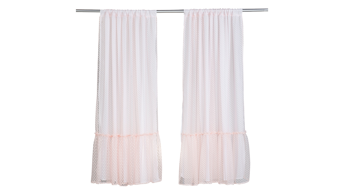 וילון טול פפיון | ורוד