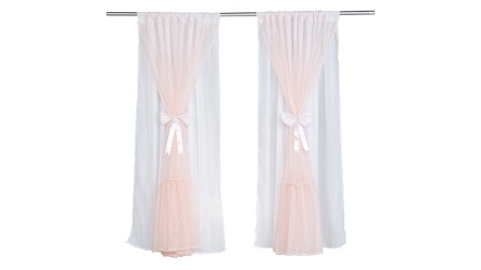 וילון טול פפיון | ורוד