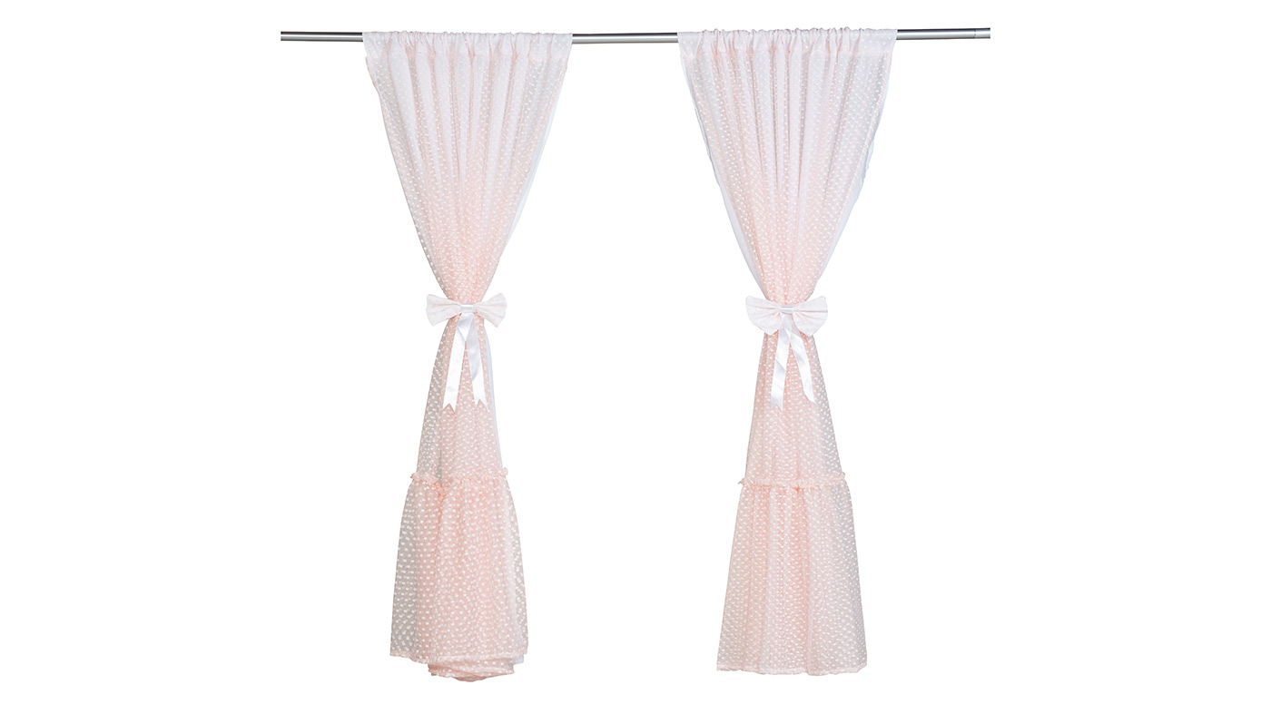 וילון טול פפיון | ורוד