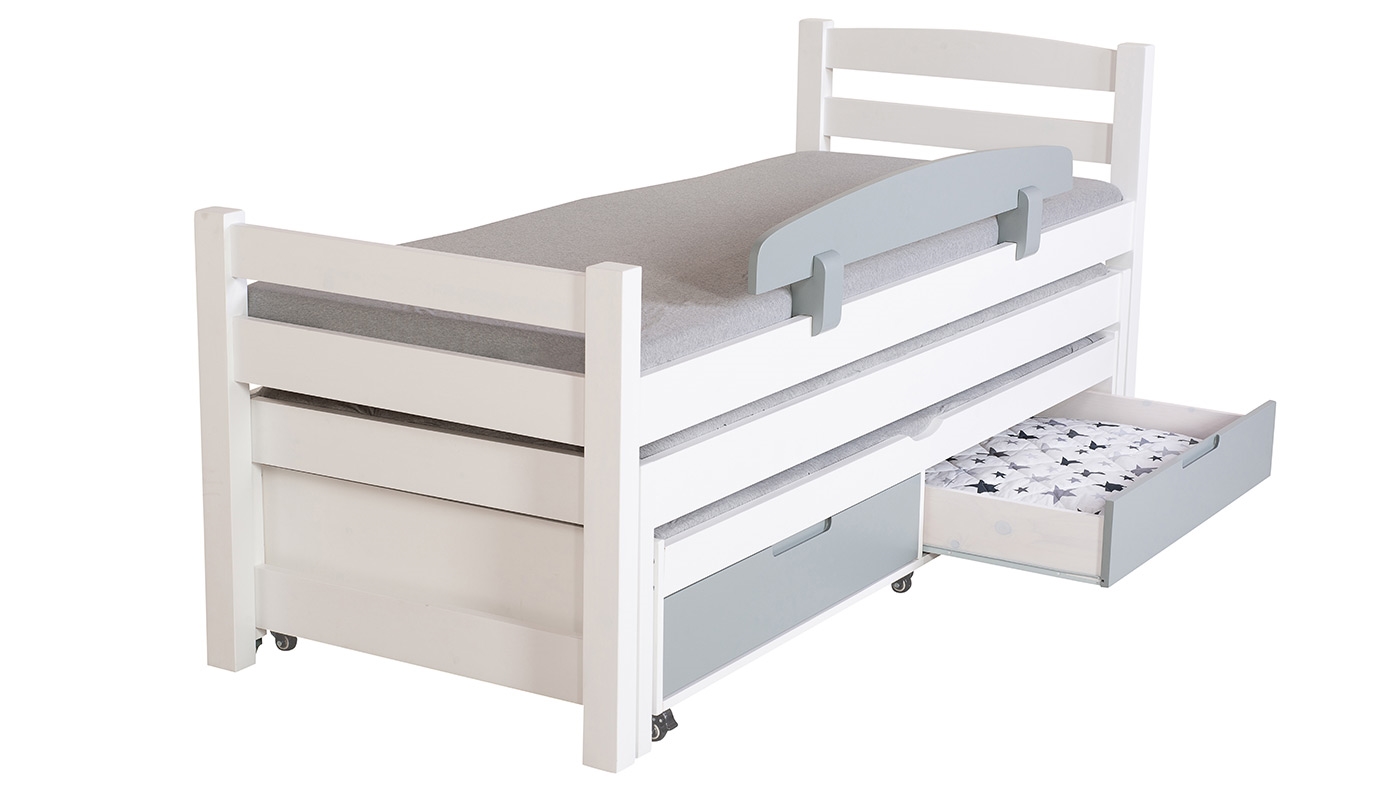 מיטת ילדים אופיר משולשת (עם מגירות)