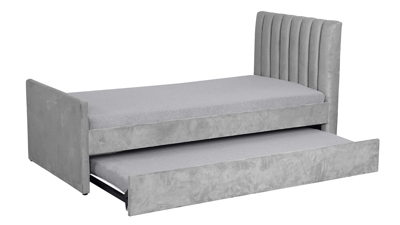 מיטת ילדים מרופדת נועם | צבע אפור