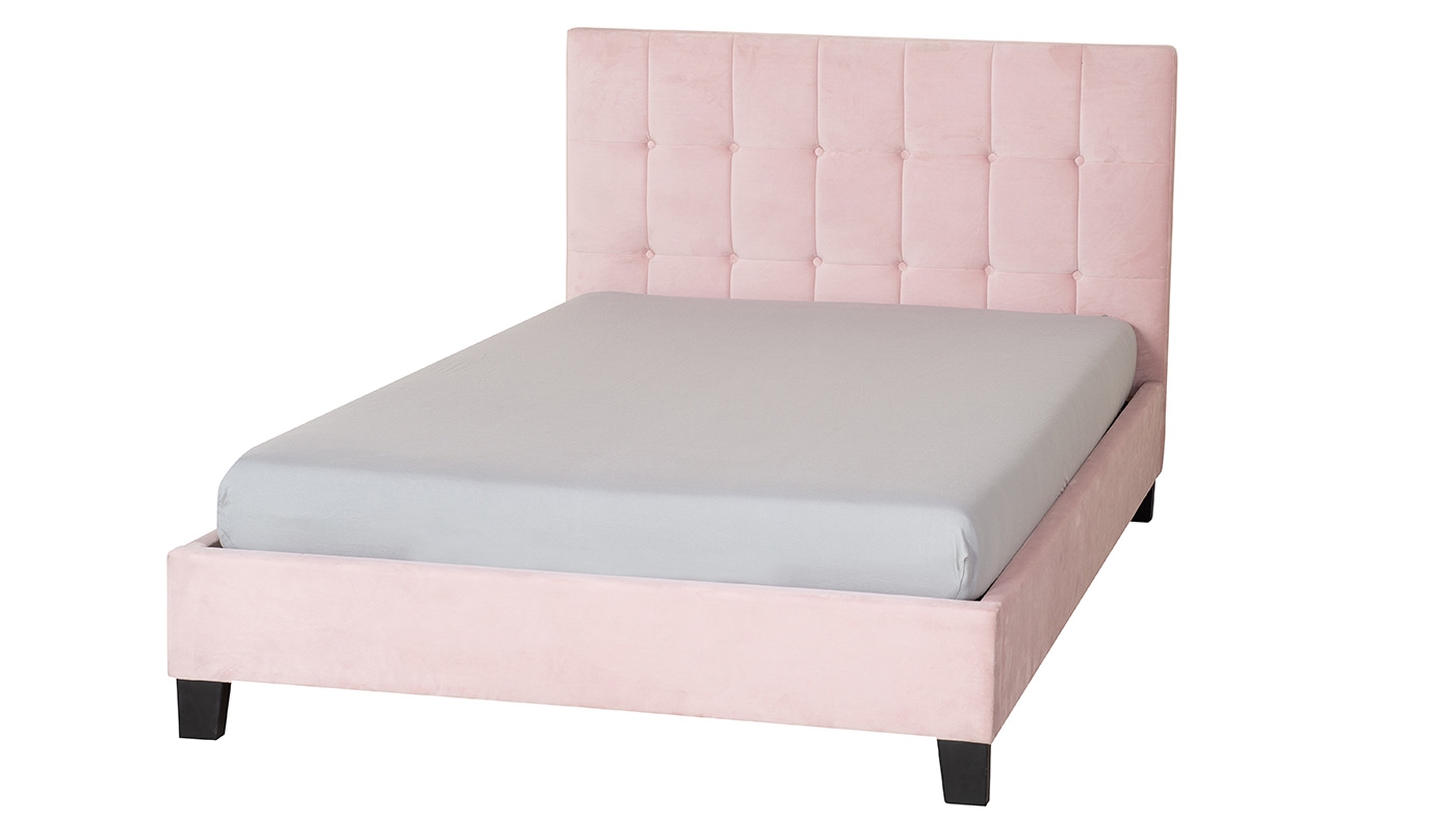 מיטה מרופדת וחצי גאיה | צבע ורוד