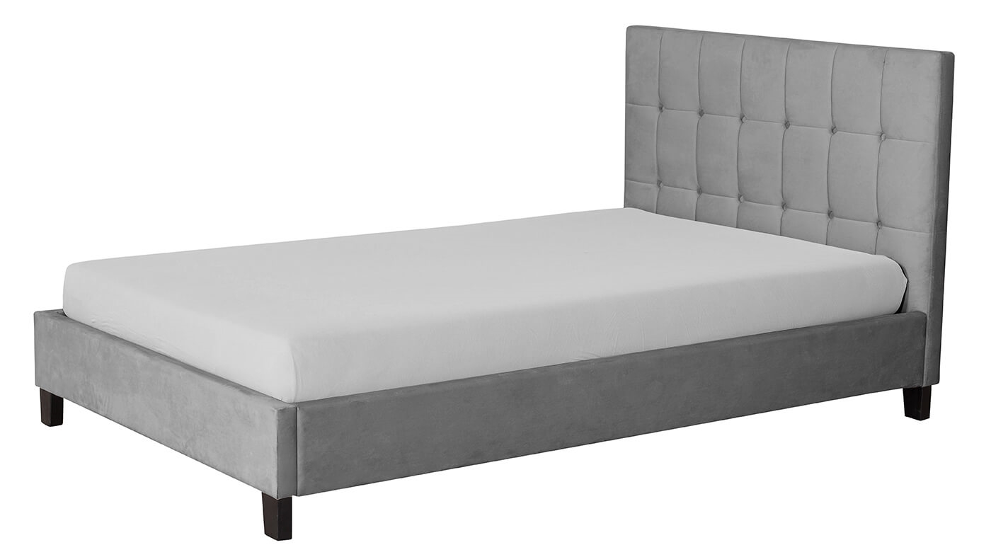 מיטה מרופדת וחצי גאיה | צבע אפור