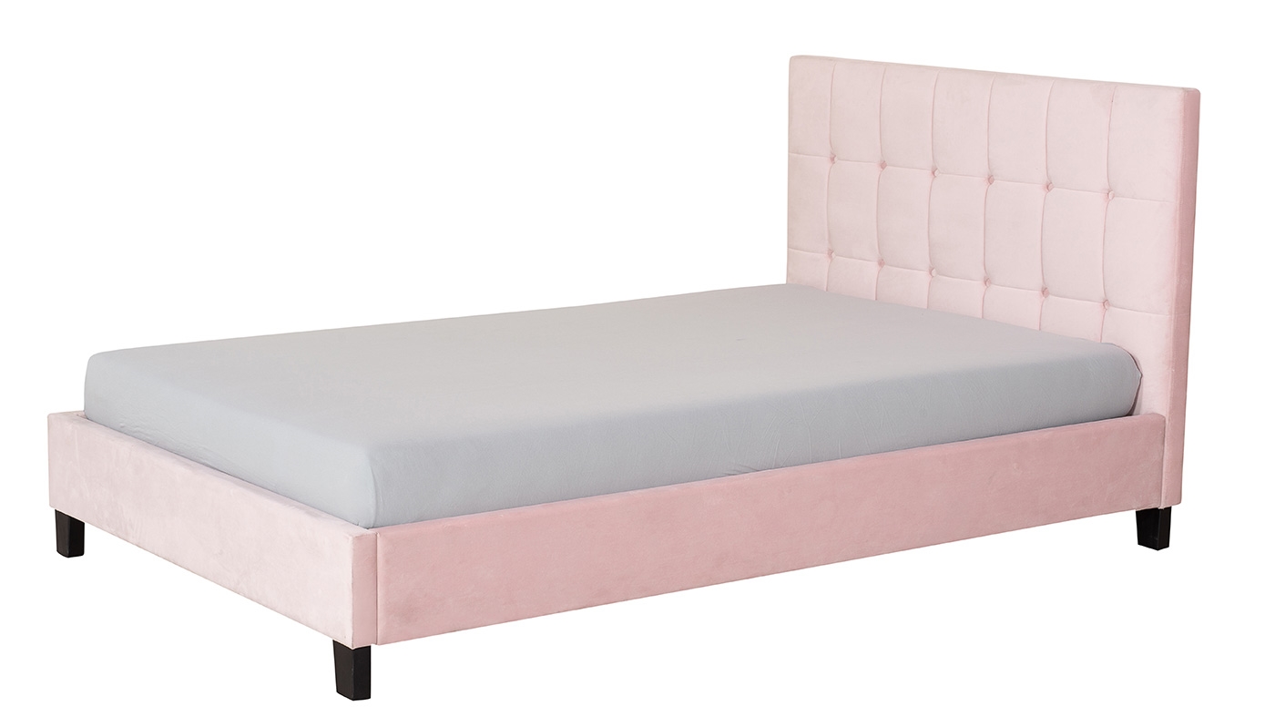 מיטה מרופדת וחצי גאיה | צבע ורוד