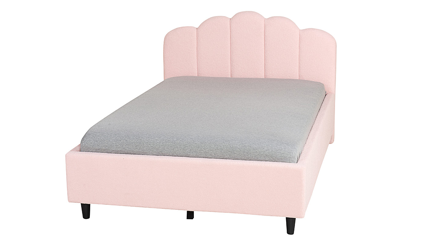 מיטה מרופדת וחצי אמילי | ורוד