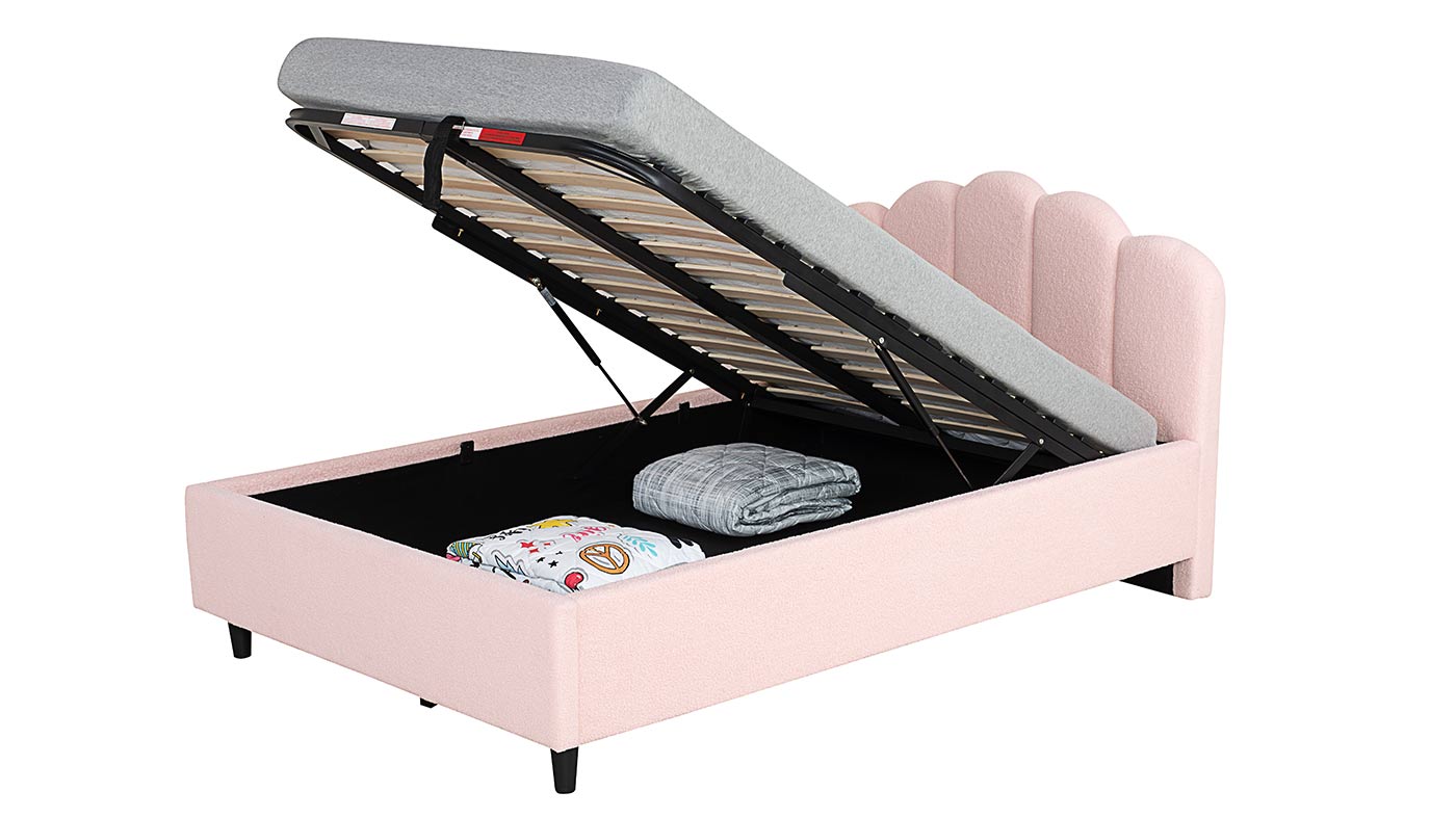 מיטה מרופדת וחצי אמילי | ורוד