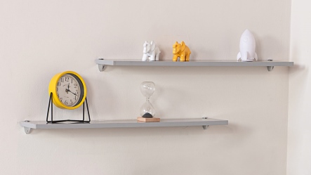 זוג מדפים אור | אפור