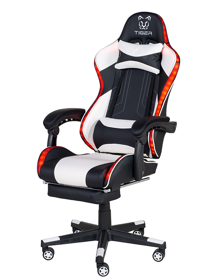 כסא גיימינג space עם הדום נשלף ותאורת LED