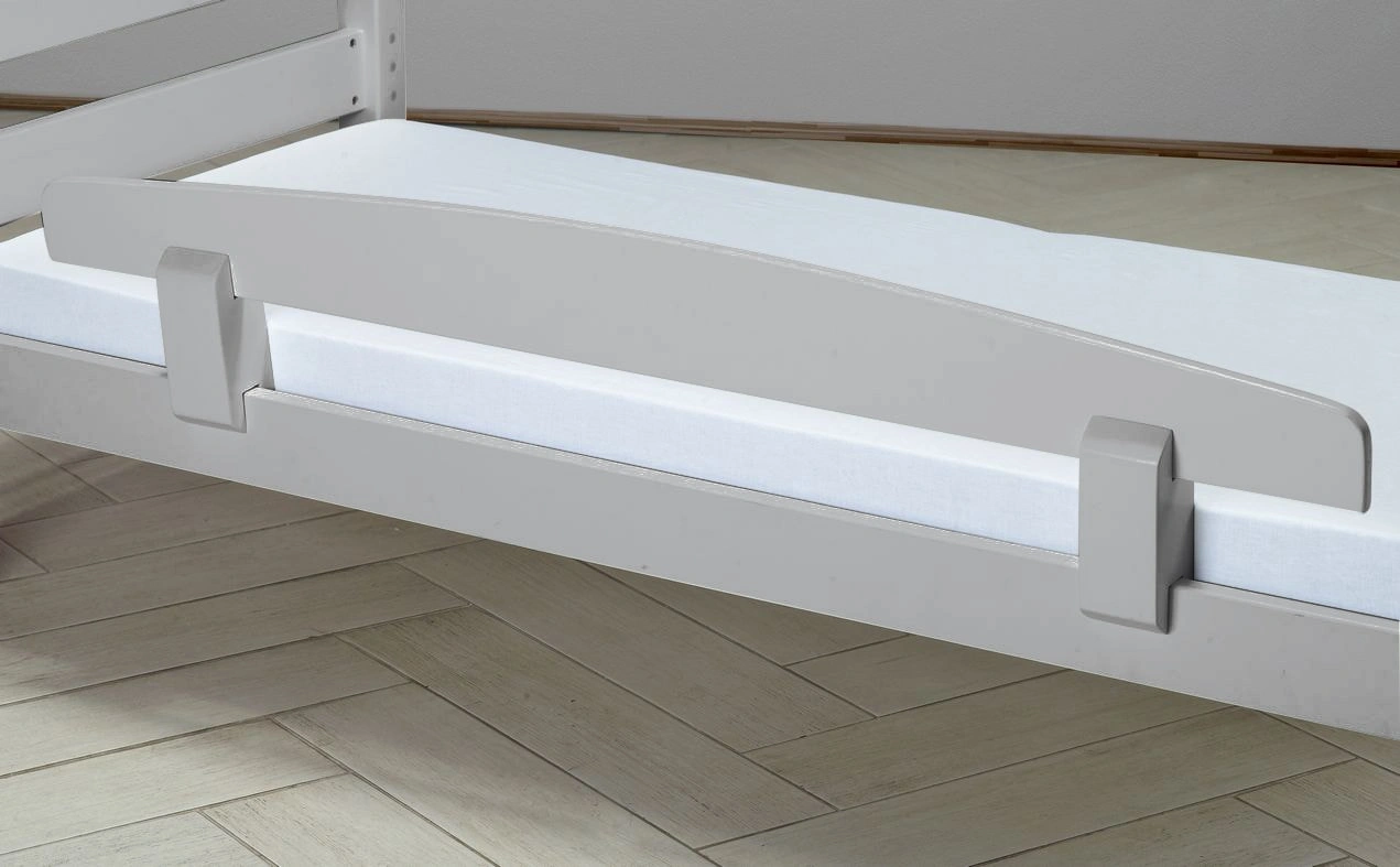 מעקה נשלף למיטה בצבע אפור