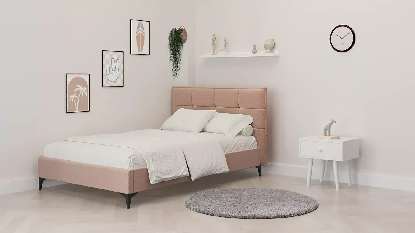 מיטת נוער מרופדת ריף וחצי