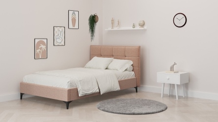 מיטת יחיד שחר שמנת