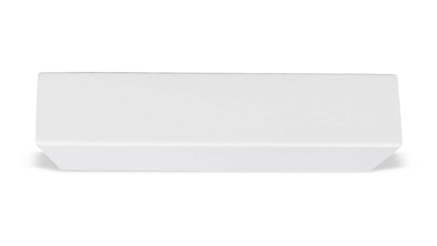 ידית מלבנית בצבע לבן