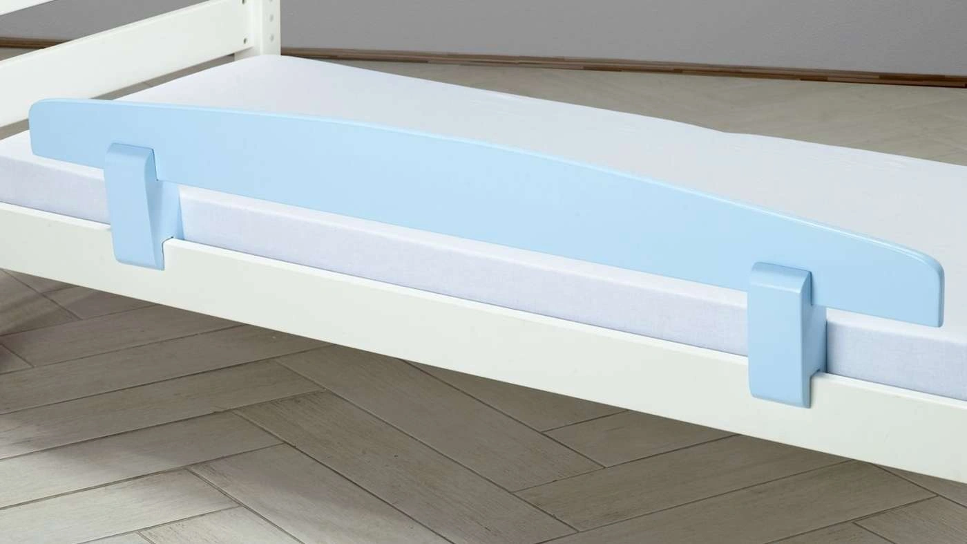 מעקה נשלף למיטה בצבע תכלת