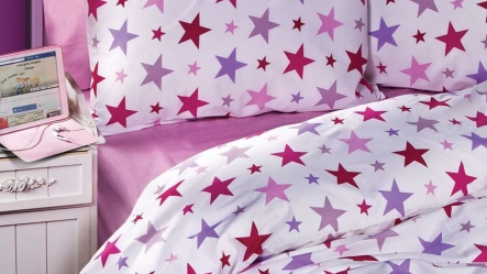 סט מצעים לילדים מודפס למיטה וחצי