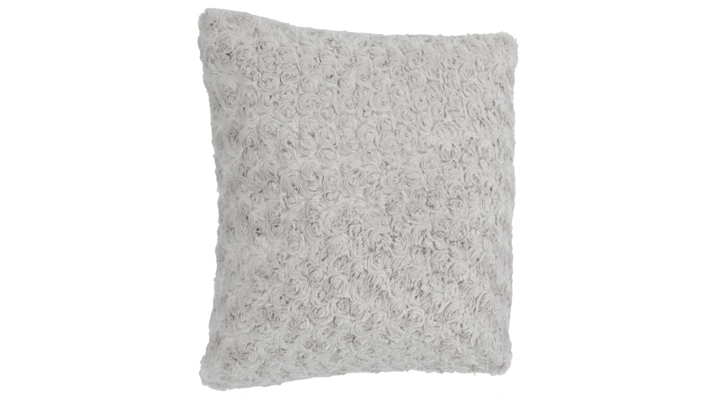 כרית נוי פרווה קצרה |  אפור