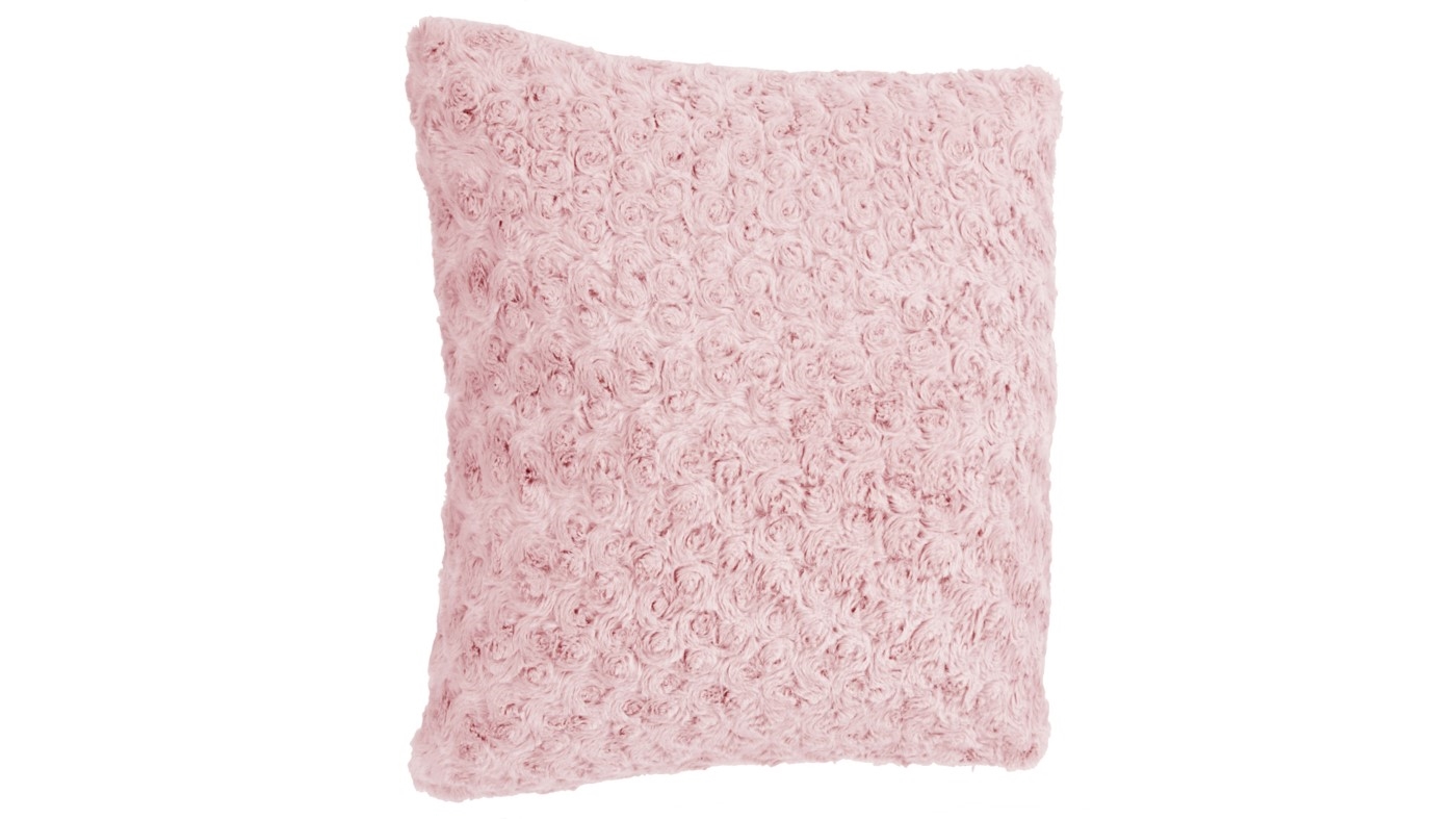 כרית נוי פרווה קצרה |  ורוד